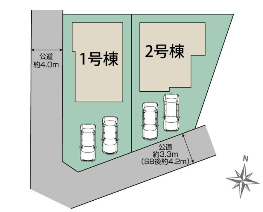 水戸市笠原町2期　新築戸建　1号棟の区画図