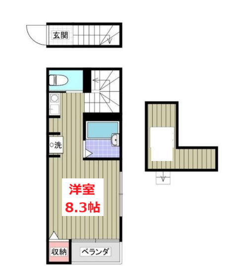 【間取り】 | メゾンコンフォート池上 | お部屋の間取りです。