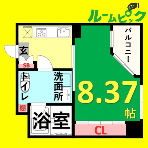 GRANDUKE代官町　名古屋市賃貸　仲介手数料無料の間取り