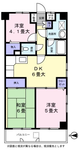 プラム・ブラッサム池の端　五番館の間取り