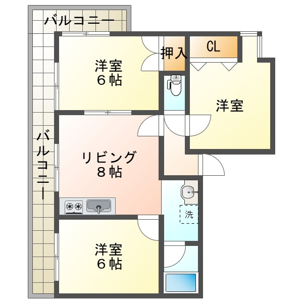 リバーサイド西舞子の間取り