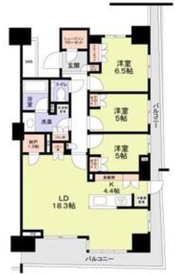 【間取り】 | HARUMI FLAG SUN VILLAGE B棟 | 間取り