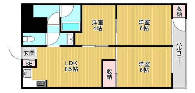 【間取り】 | 新森小路コーポ