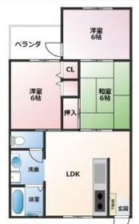 白川台グリーンハイツの間取り