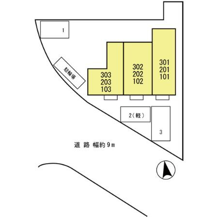 グローリア若葉台103の区画図