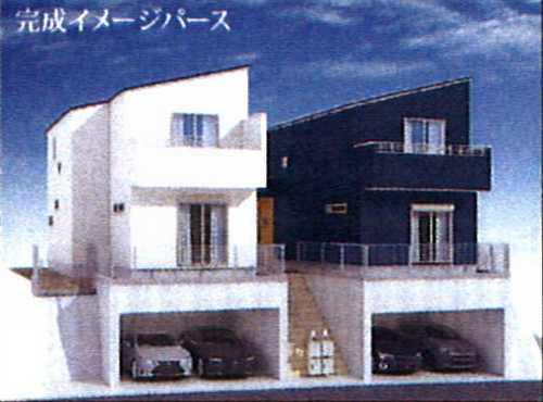 横浜市青葉区すすき野1丁目　新築戸建全2棟　2号棟の外観パース