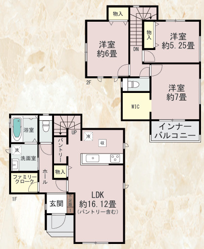 宇美町平和2丁目5492番　B号棟の間取り
