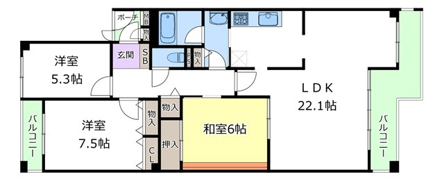 【間取り】 | メゾン千里山C棟 | エイブルにて取扱い可能な住宅ローンは、全部で10種類以上！お客様にピッタリの住宅ローンを当社のFPよりご案内させて頂きます。住宅ローンのご相談だけでも、お気軽にご相談下さいませ。