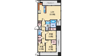 【間取り】 | S-RESIDENCE千種belvia TOWER | 略図の為、現状優先