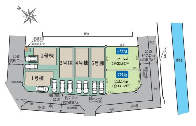 ふじみ野市大井２丁目の売地の土地図|33坪以上と広さにゆとりがありますので、複数台駐車場やお庭なども対応可能です。
