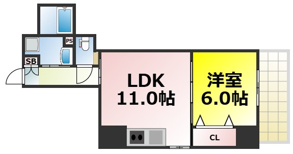 【間取り】 | ディオスカーボ難波 仲介手数料無料