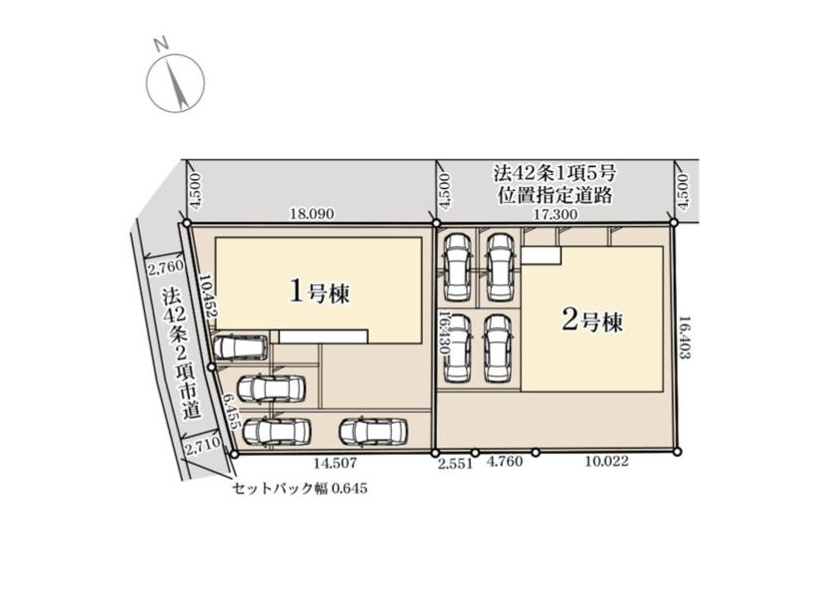 石岡市石岡4期　新築戸建　1号棟の区画図