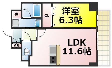 【間取り】 | ジェイラピス ナンバ 仲介手数料無料