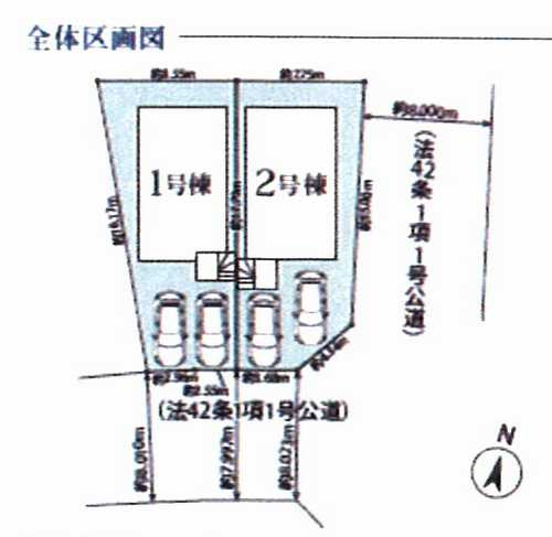 横浜市青葉区奈良町第3期　新築戸建全2棟 の区画図