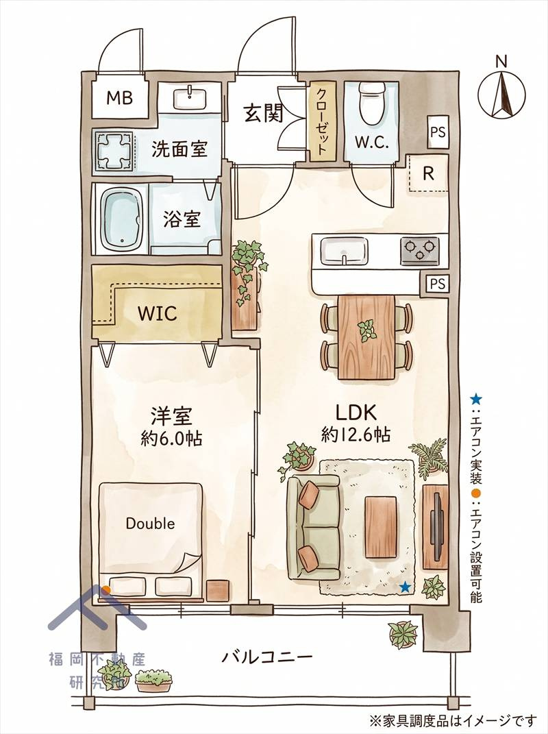 ラファセエスティーロ箱崎駅前の間取り