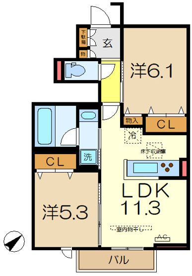 【間取り】 | グローリー栄