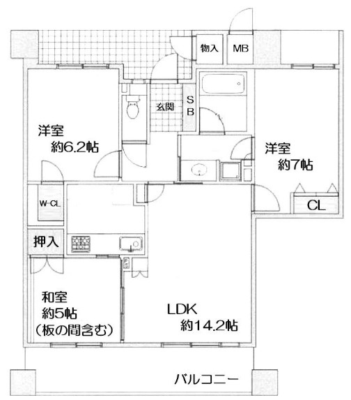 ワコーレ明石アルベージュの間取り
