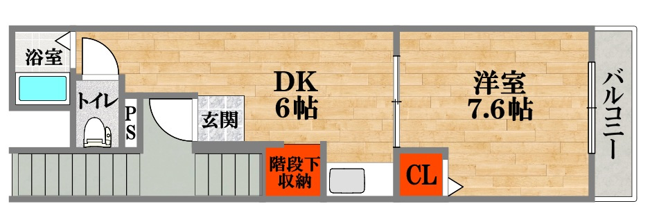 大阪市中央区谷町６丁目の店舗事務所の間取り