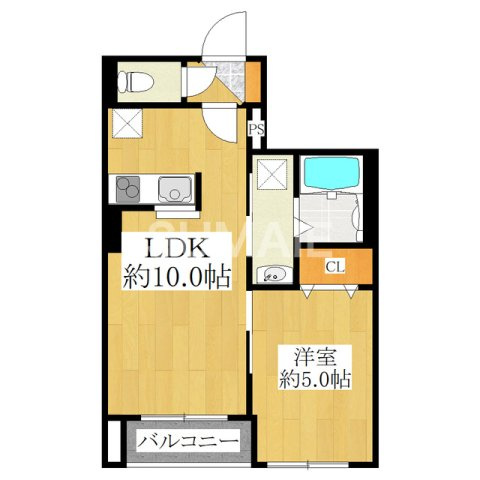 グランドゥールの間取り|人気の1LDK★