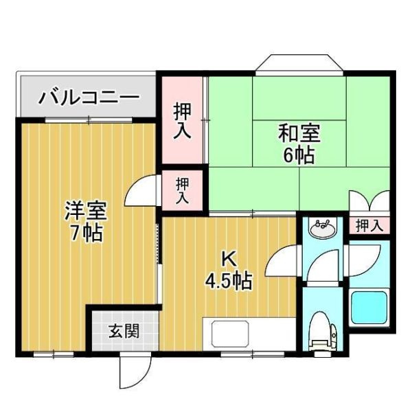 ヴィクトリアコート登町の間取り