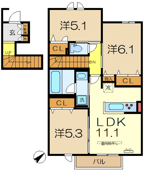【間取り】 | グローリー栄