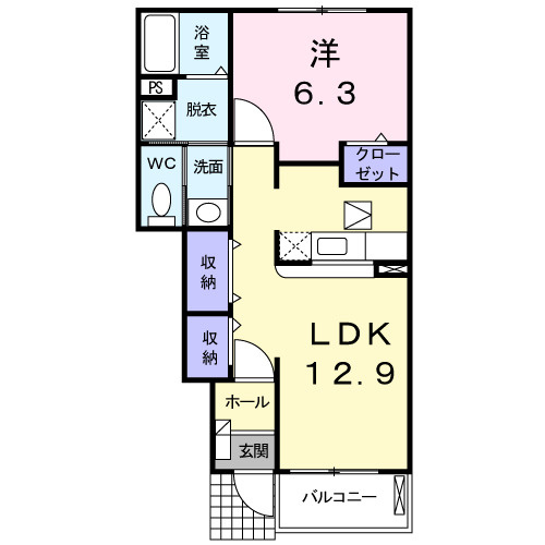 かのんⅠの間取り