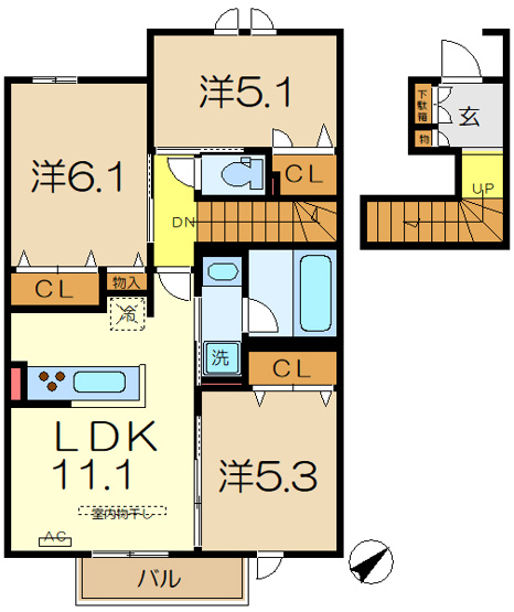 【間取り】 | グローリー栄