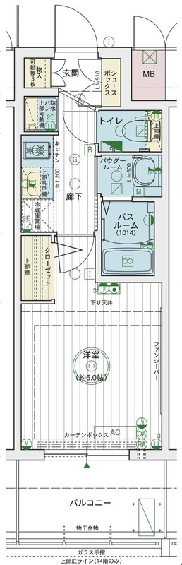 名古屋市北区志賀南通２丁目の賃貸マンションの間取り