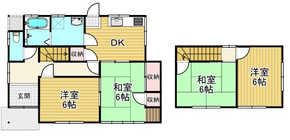 西条市飯岡2434-68　中古住宅の間取り