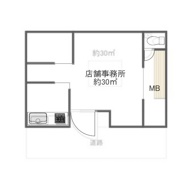 豊中市緑丘１丁目の店舗事務所の間取り