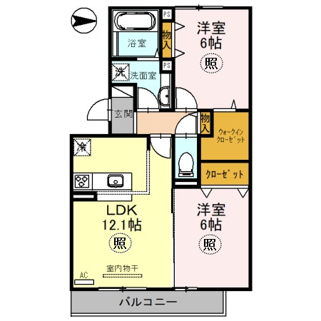 ラ・ヴェール鈴蘭303の間取り