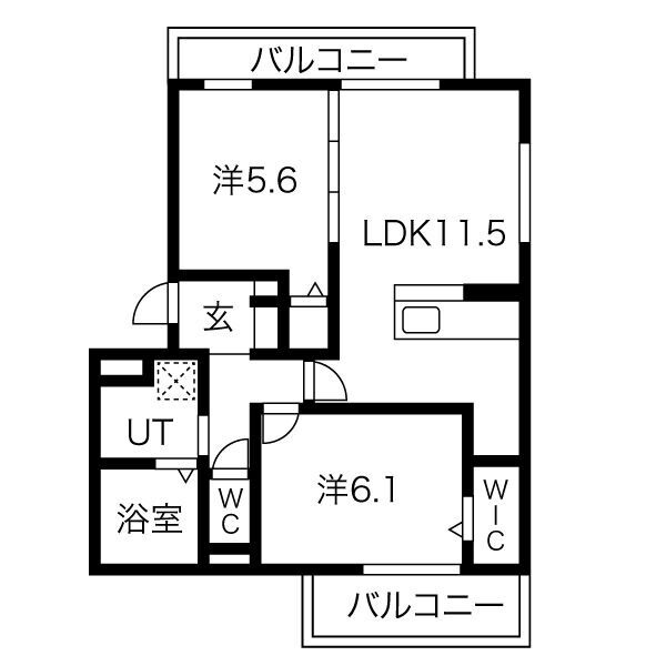グランスタ花山の間取り