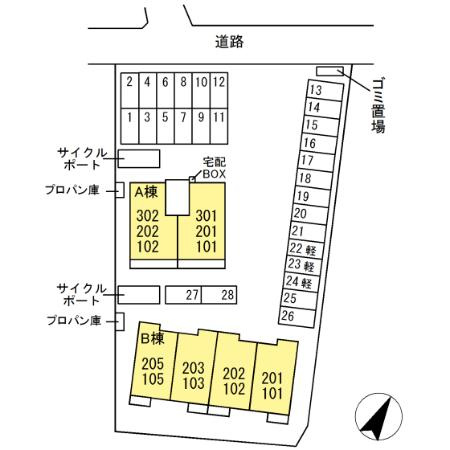 カーサ・ドマーニ　B棟の区画図
