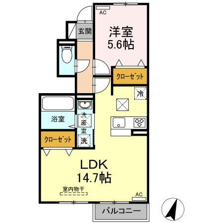 カーサ・ドマーニ　B棟の間取り