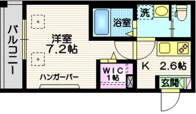 ルミエール・Ｋの間取り|角部屋　ウォークインクローゼット