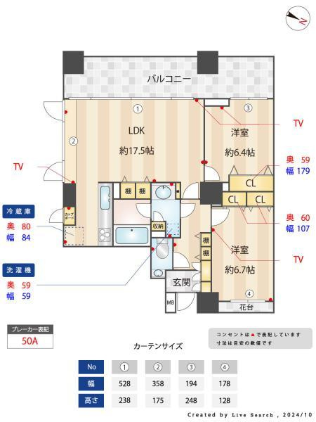 パークホームズ新宿若松町の間取り
