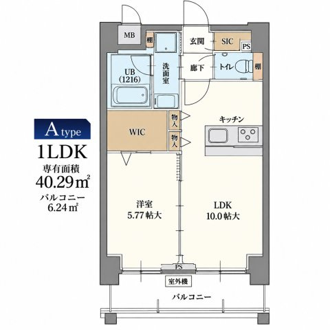 京都市下京区郷之町の賃貸マンションの間取り
