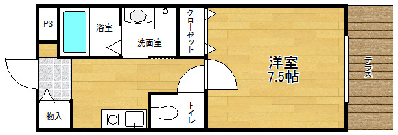 STUDIO　1004の間取り