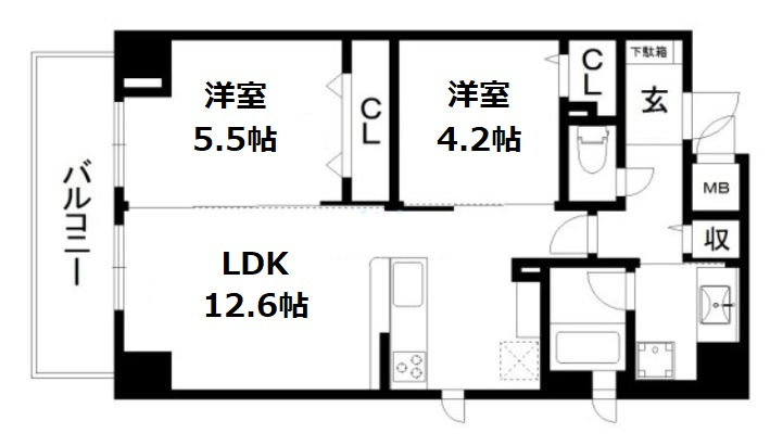 ルッソ烏丸五条の間取り