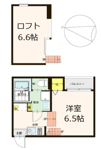 ハーモニーテラス東野八反畑町の間取り
