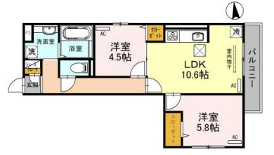 深草プロジェクト　B棟の間取り