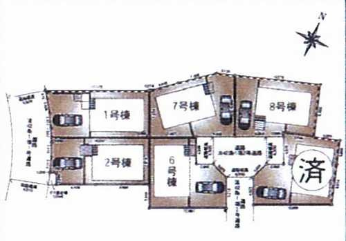 横浜市青葉区美しが丘西第1　新築戸建全10棟の区画図