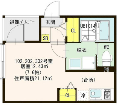 ハーモニーテラス京都伏見の間取り