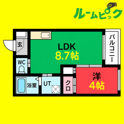 コンフォート　名古屋市賃貸　仲介手数料無料の間取り