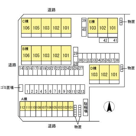 リースランド向中野　Ａの区画図
