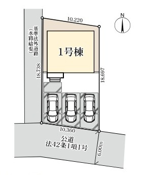 【仲介手数料無料】新築戸建　深谷市本住町9-67（全1棟）の区画図