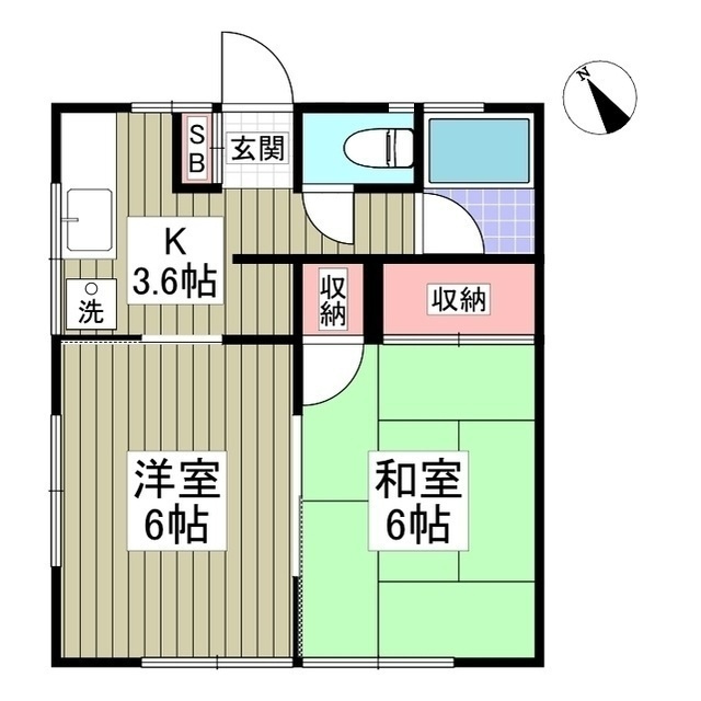 弥生コーポAの間取り