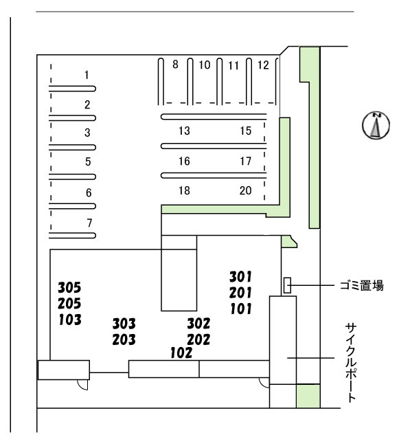 クレストヴェールⅦの駐車場