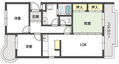 サンメゾン二色の間取り