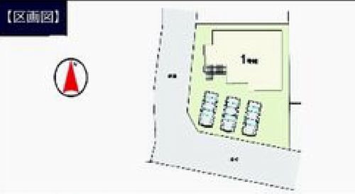 リガーレ高崎市井野町1期　1号棟の区画図|駐車場３台ご用意しています！来客時も重宝します♪
並列駐車なので、車の出し入れもしやすいですよ！